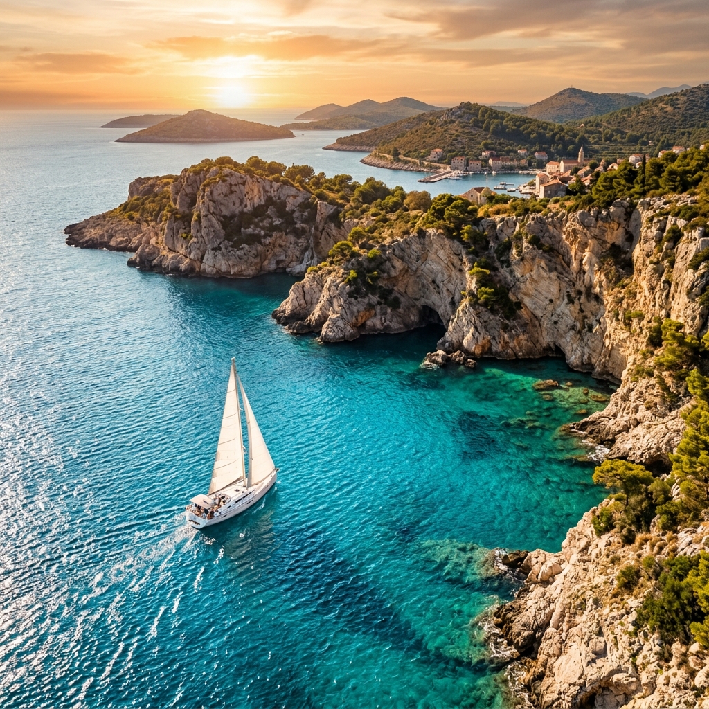 Sailboat in the Mediterranean